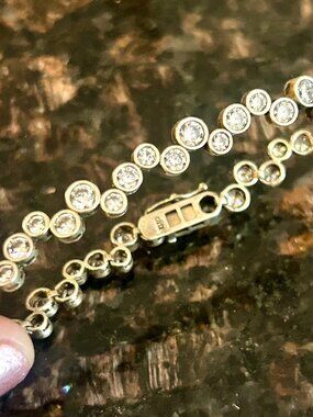 DanaTyler Boutique Faux Diamond Petite Tennis Bracelet